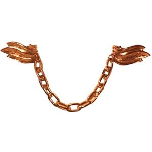 Fab 1950’s Gold Winged Heavy Sweater Clip, Deadstock, 6.5”